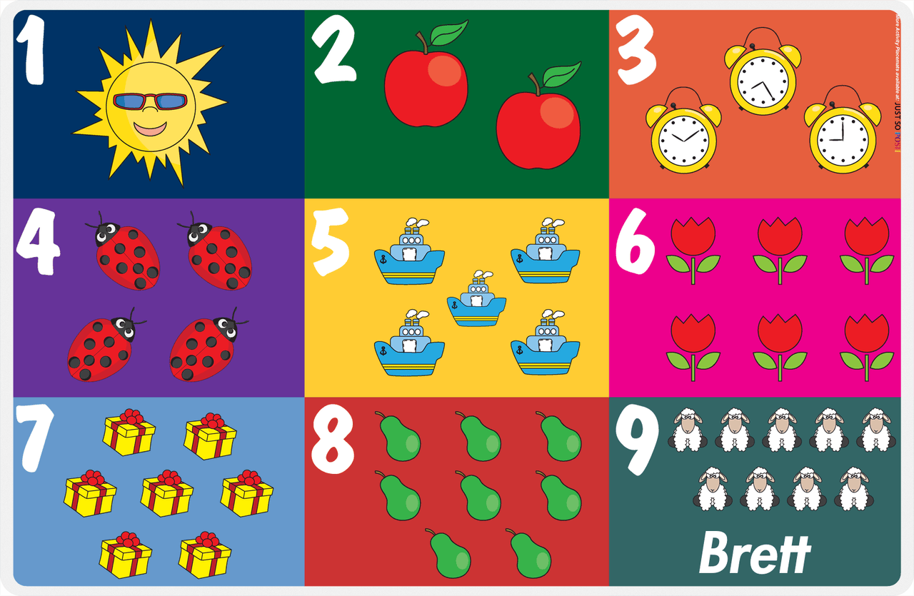 Personalized Activity Placemat - Learning Numbers II -  View