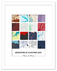 Thumbnail for Personalized Adventure of a Lifetime Map Wall Art - Custom Travel Memories Collage Poster, Modern Minimalist Home Decor, Romantic Journey Locations Print, Gifts for Couples, Anniversary, Housewarming - Front View
