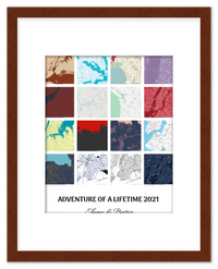 Thumbnail for Personalized Adventure of a Lifetime Map Wall Art - Custom Travel Memories Collage Poster, Modern Minimalist Home Decor, Romantic Journey Locations Print, Gifts for Couples, Anniversary, Housewarming - Front View