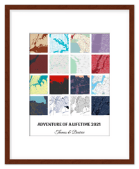Thumbnail for Personalized Adventure of a Lifetime Map Wall Art - Custom Travel Memories Collage Poster, Modern Minimalist Home Decor, Romantic Journey Locations Print, Gifts for Couples, Anniversary, Housewarming - Front View