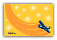 Thumbnail for Personalized Airplane Canvas Wrap & Photo Print III - Mustard Background - Airplane I - Front View
