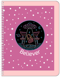 Thumbnail for Personalized Aliens / UFO Notebook - Squid - Front View