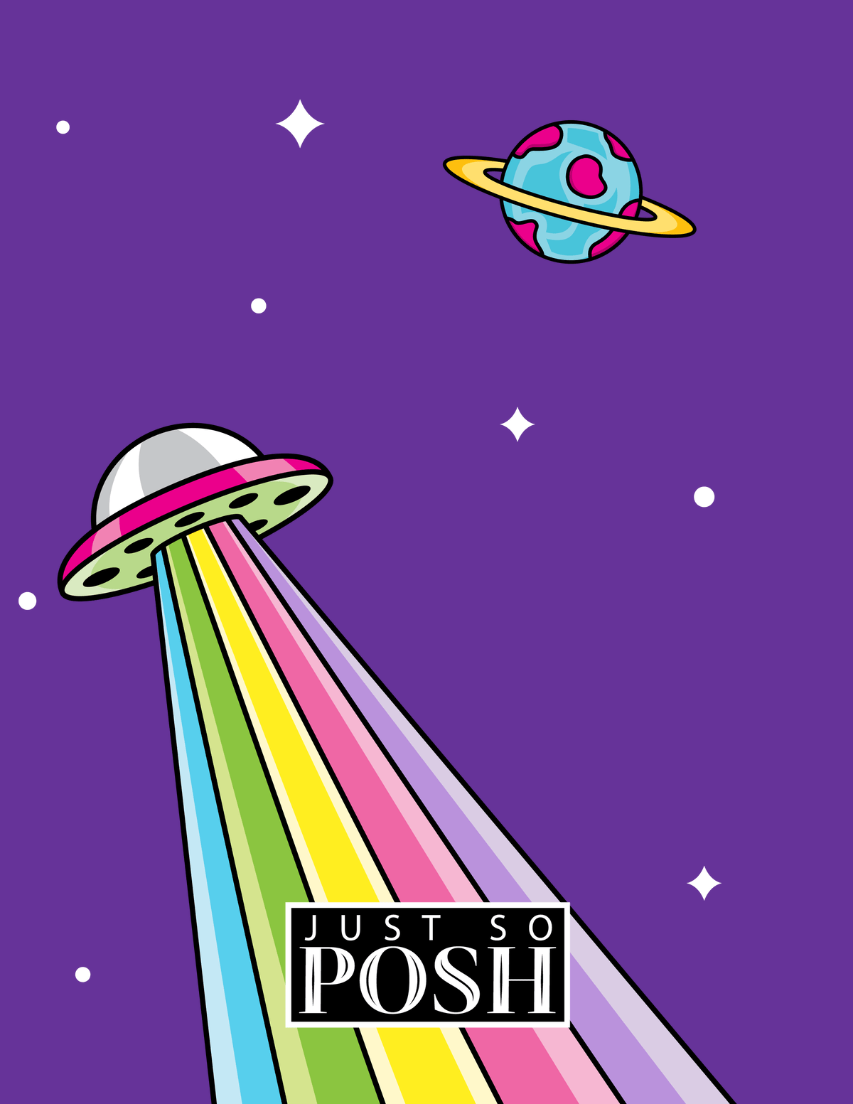 Personalized Aliens / UFO Notebook - Outta Here - Back View