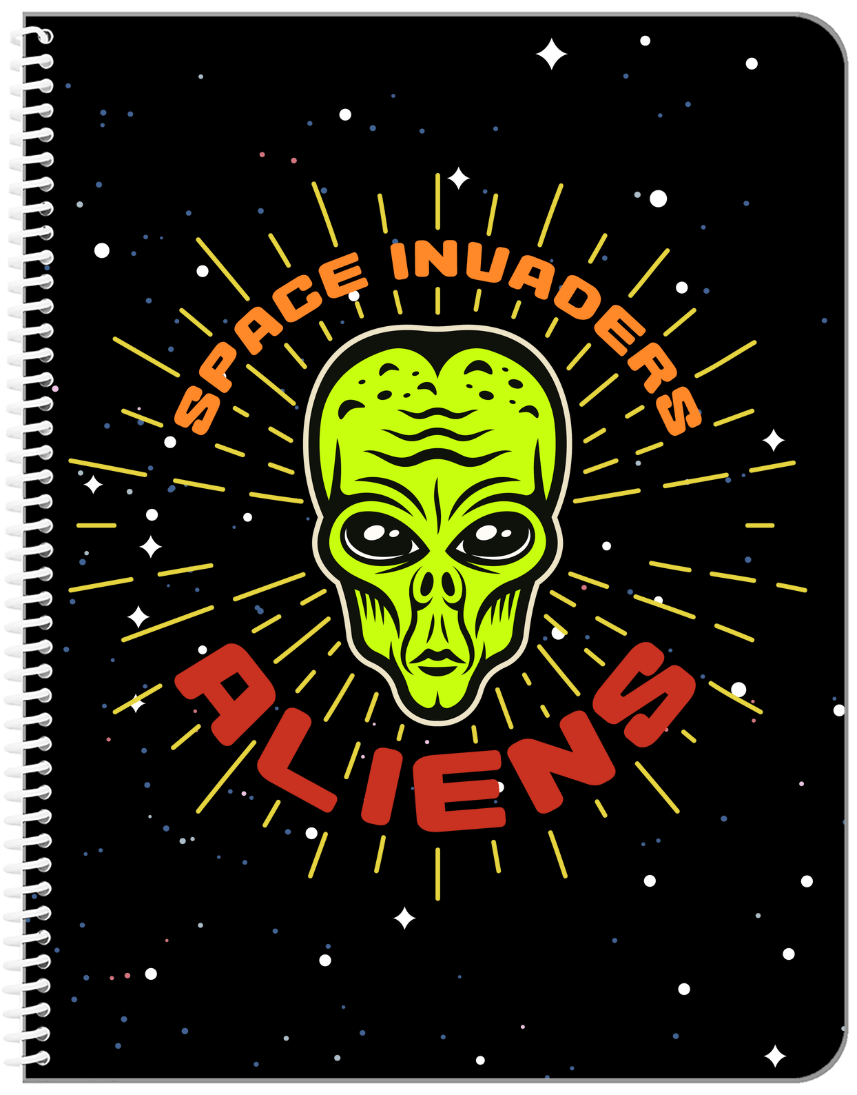 Aliens / UFO Notebook - Space Invaders - Front View