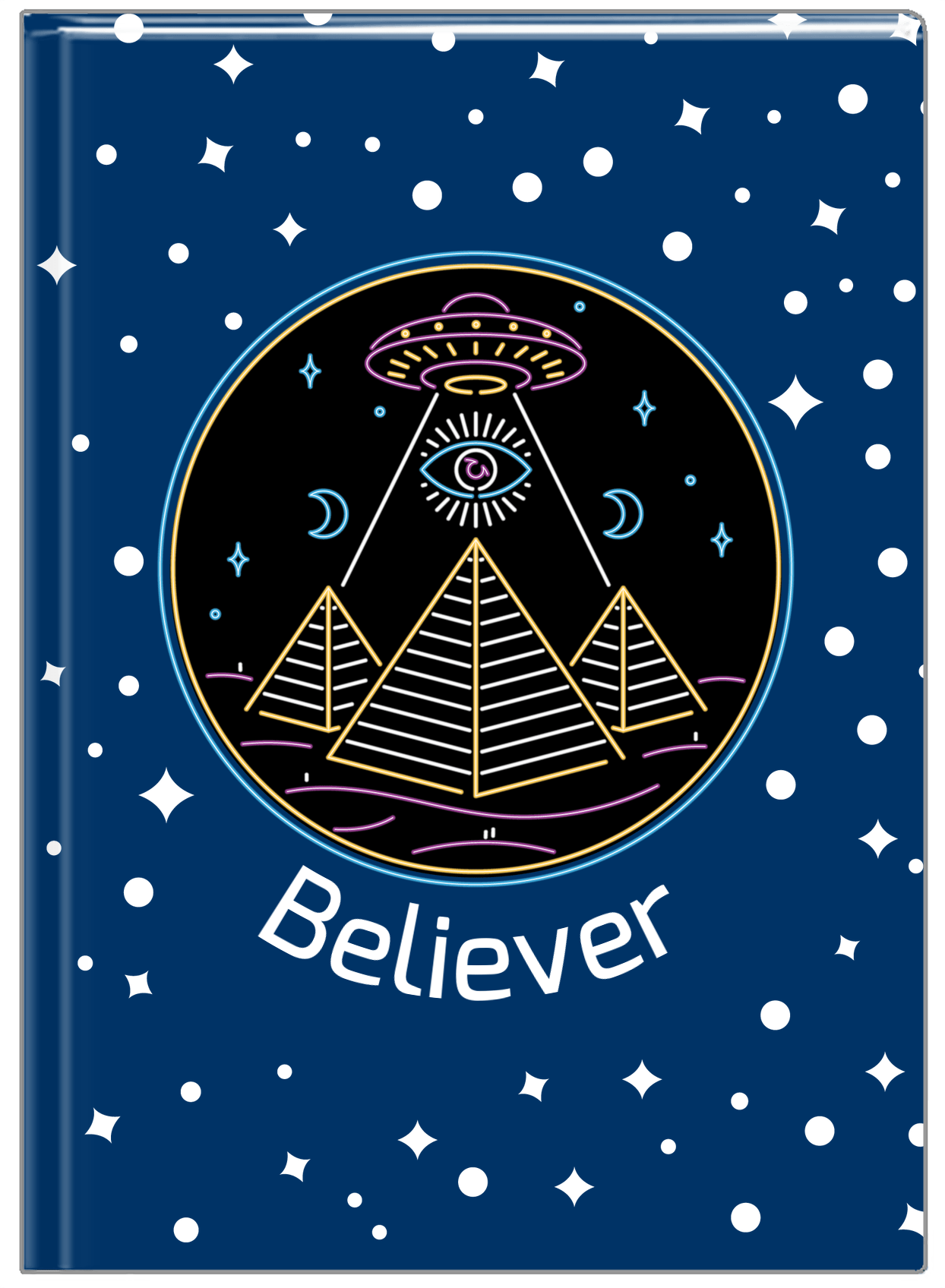 Personalized Aliens / UFO Journal - Seeing Eye - Front View