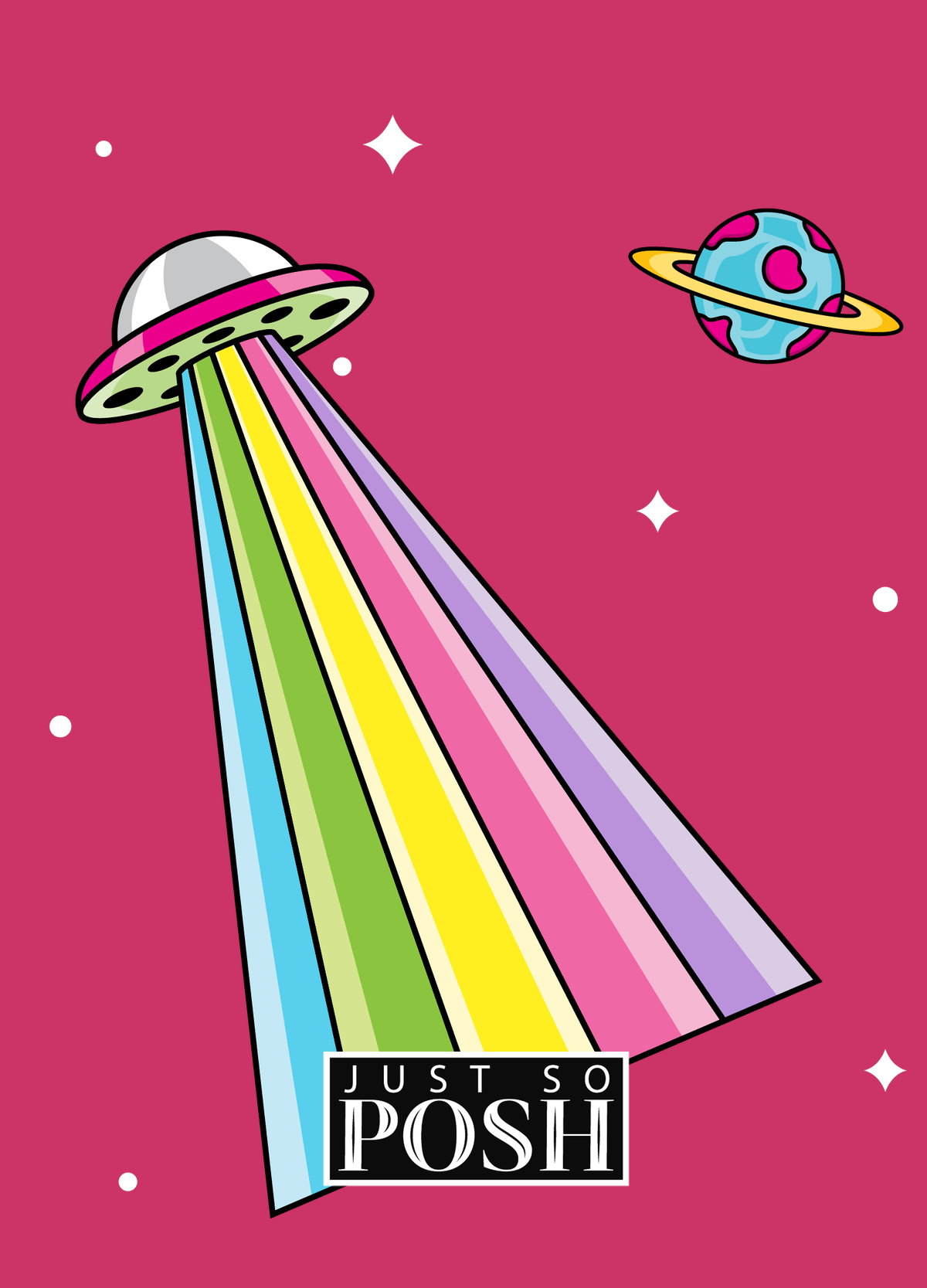 Personalized Aliens / UFO Journal - Outta Here - Back View