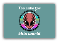 Thumbnail for Personalized Alien / UFO Canvas Wrap & Photo Print - Too Cute For This World - Front View