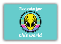 Thumbnail for Personalized Alien / UFO Canvas Wrap & Photo Print - Too Cute For This World - Front View