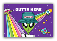 Thumbnail for Personalized Alien / UFO Canvas Wrap & Photo Print - Outta Here - Front View