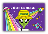 Thumbnail for Personalized Alien / UFO Canvas Wrap & Photo Print - Outta Here - Front View