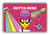 Thumbnail for Personalized Alien / UFO Canvas Wrap & Photo Print - Outta Here - Front View