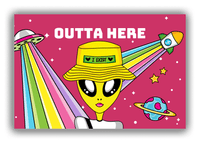 Thumbnail for Personalized Alien / UFO Canvas Wrap & Photo Print - Outta Here - Front View