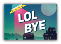 Thumbnail for Alien / UFO Canvas Wrap & Photo Print - LOL Bye - Front View