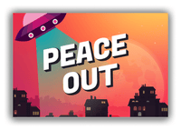Thumbnail for Alien / UFO Canvas Wrap & Photo Print - Peace Out - Front View