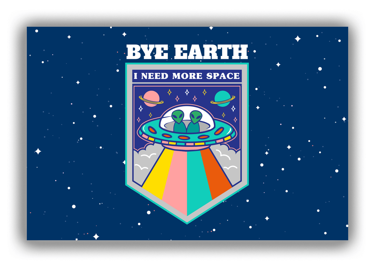 Alien / UFO Canvas Wrap & Photo Print - Bye Earth - Front View