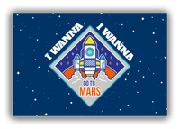 Thumbnail for Alien / UFO Canvas Wrap & Photo Print - I Wanna Go To Mars - Front View