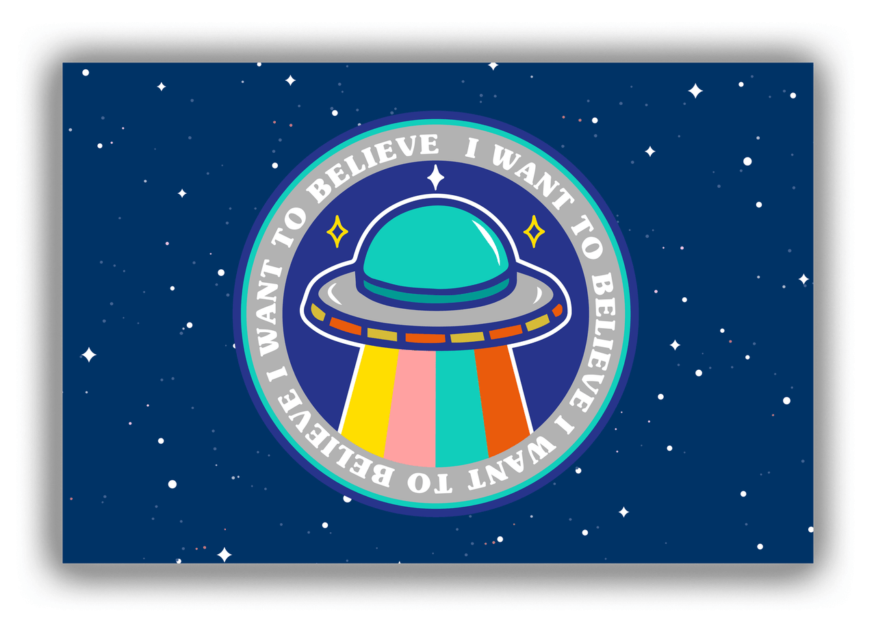 Alien / UFO Canvas Wrap & Photo Print - I Want To Believe - Front View