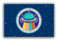 Thumbnail for Alien / UFO Canvas Wrap & Photo Print - I Want To Believe - Front View