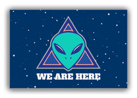 Thumbnail for Alien / UFO Canvas Wrap & Photo Print - We Are Here - Front View