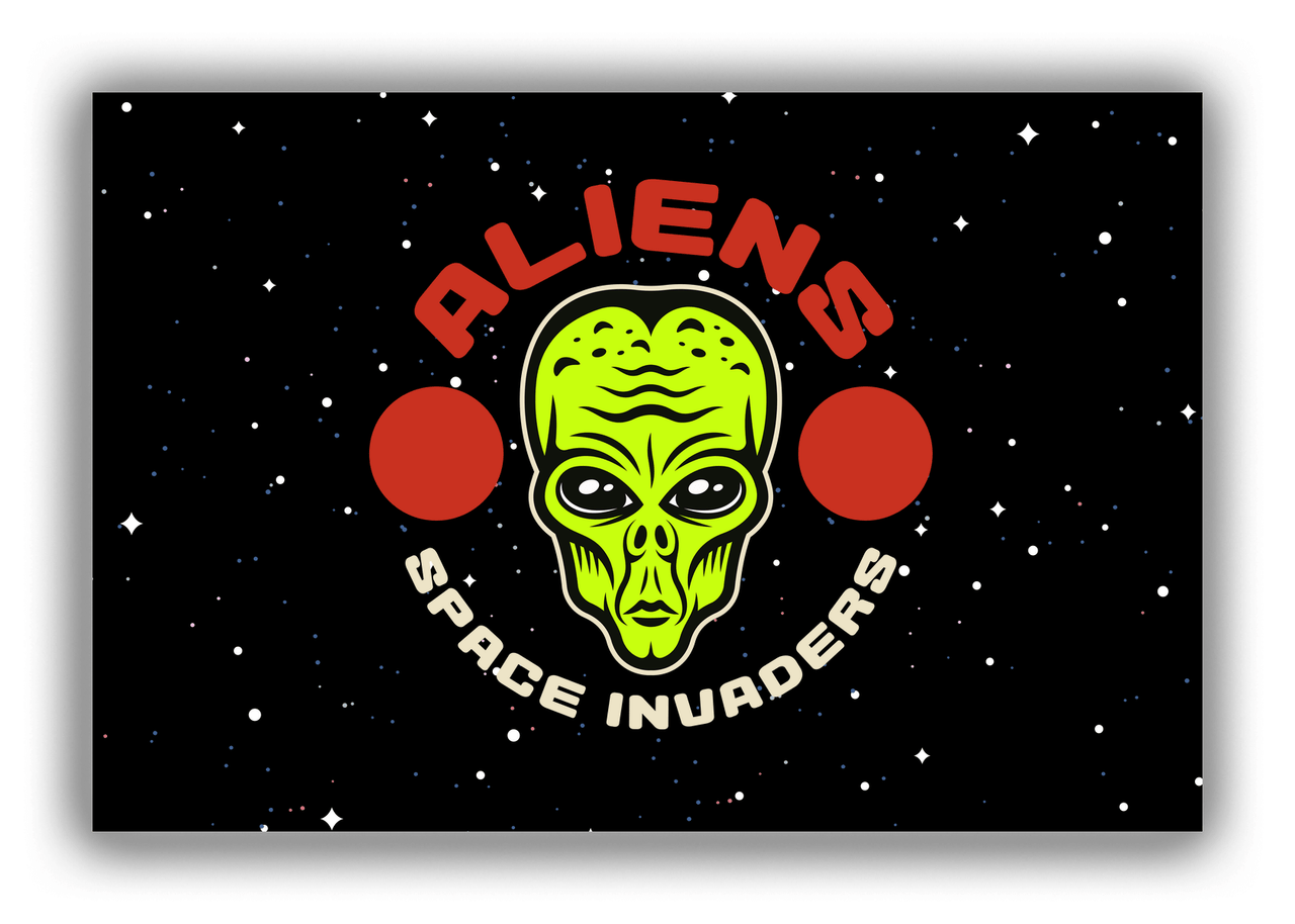 Alien / UFO Canvas Wrap & Photo Print - Space Invaders - Front View