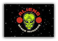 Thumbnail for Alien / UFO Canvas Wrap & Photo Print - Space Invaders - Front View