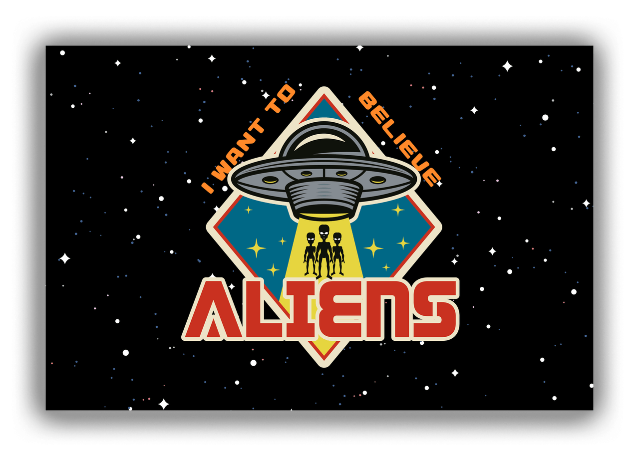 Alien / UFO Canvas Wrap & Photo Print - I Want To Believe - Front View