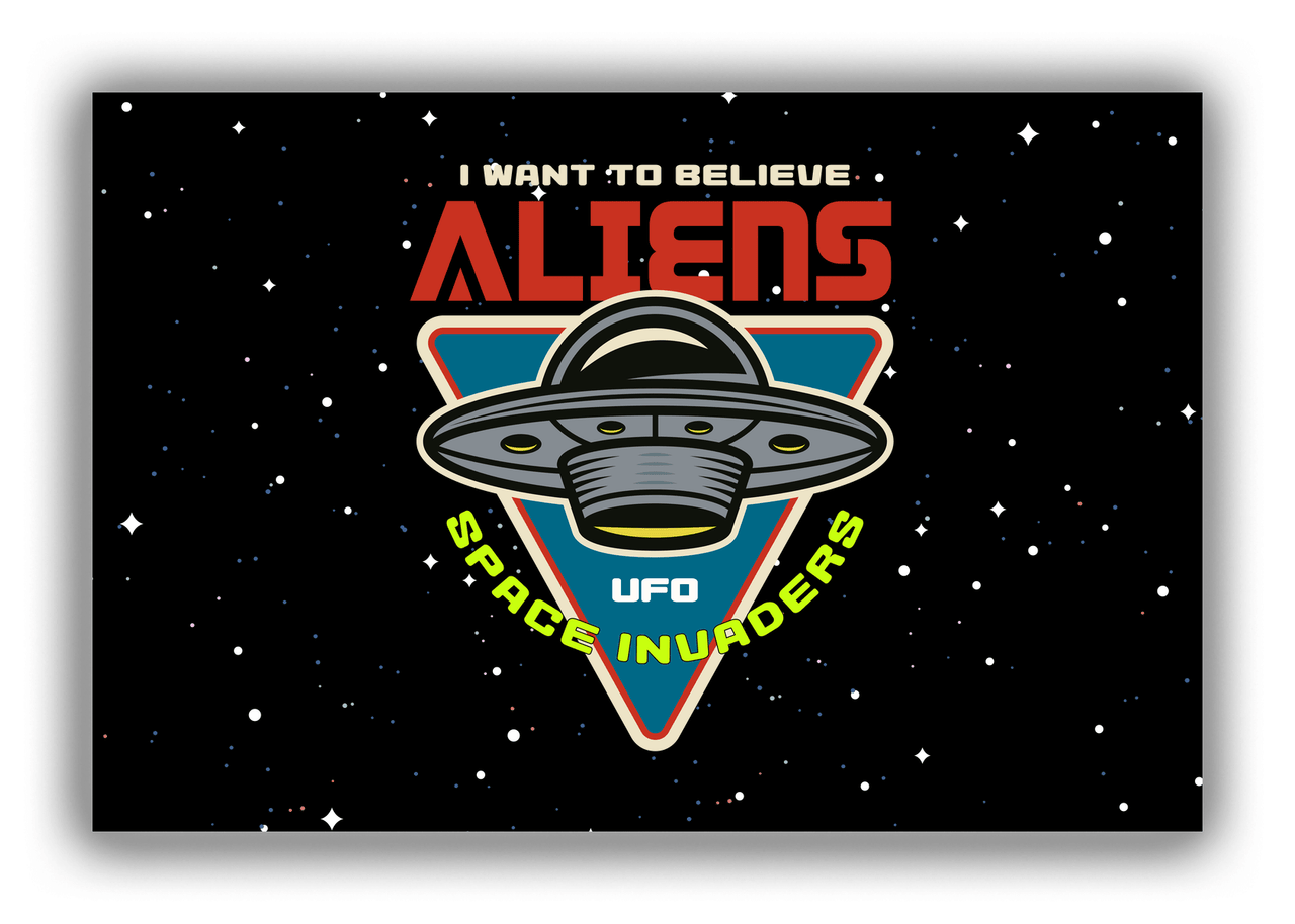 Alien / UFO Canvas Wrap & Photo Print - I Want To Believe - Front View