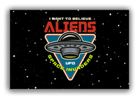 Thumbnail for Alien / UFO Canvas Wrap & Photo Print - I Want To Believe - Front View