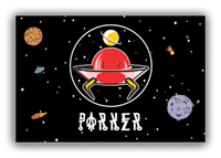 Thumbnail for Alien / UFO Canvas Wrap & Photo Print - Black Background - Front View