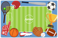 Thumbnail for Personalized All-Star Placemat IV - Blue Background -  View