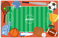 Thumbnail for Personalized All-Star Placemat IV - Orange Background -  View