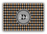Thumbnail for Personalized Argyle Canvas Wrap & Photo Print - Circle Nameplate - Front View