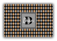 Thumbnail for Personalized Argyle Canvas Wrap & Photo Print - Square Nameplate - Front View