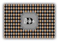 Thumbnail for Personalized Argyle Canvas Wrap & Photo Print - Stamp Nameplate - Front View