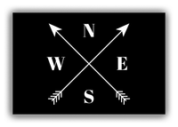 Thumbnail for Personalized Arrows Canvas Wrap & Photo Print - Black and White - Compass - Front View