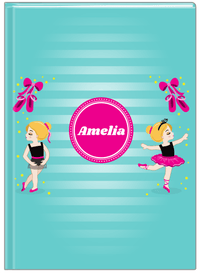 Thumbnail for Personalized Ballerina Journal IV - Pointe Shoes - Blonde Ballerina - Front View
