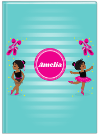 Thumbnail for Personalized Ballerina Journal IV - Pointe Shoes - Black Ballerina I - Front View