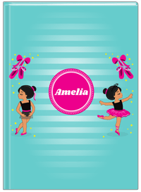 Thumbnail for Personalized Ballerina Journal IV - Pointe Shoes - Black Ballerina II - Front View