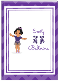 Thumbnail for Personalized Ballerina Journal V - Chevron - Black Ballerina II - Front View