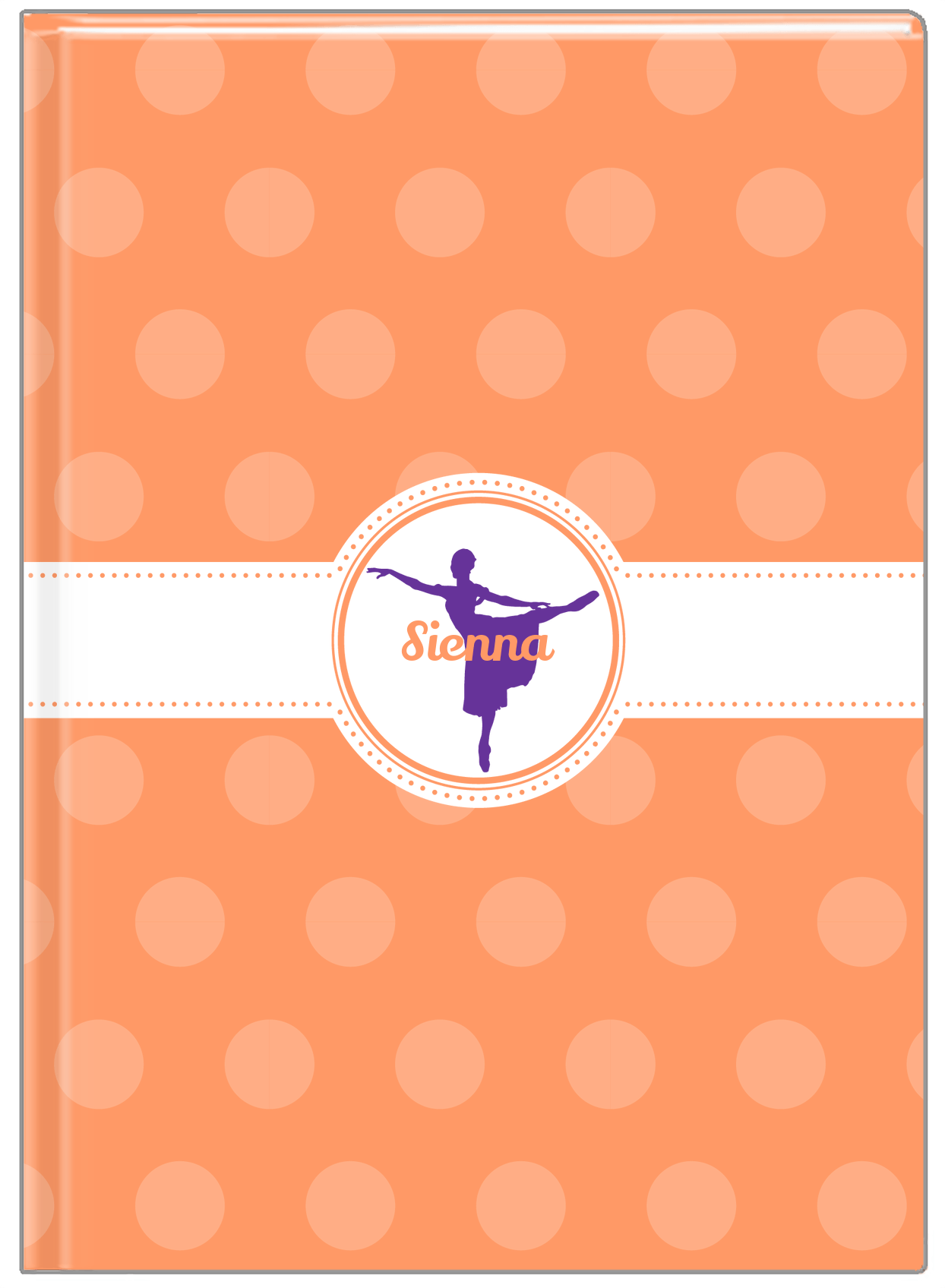 Personalized Ballerina Journal IX - Silhouette V - Front View