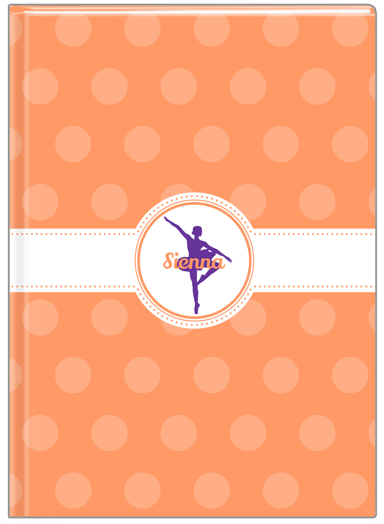 Personalized Ballerina Journal IX - Silhouette VIII - Front View