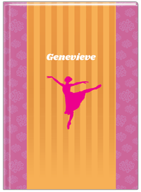 Thumbnail for Personalized Ballerina Journal X - Silhouette I - Front View