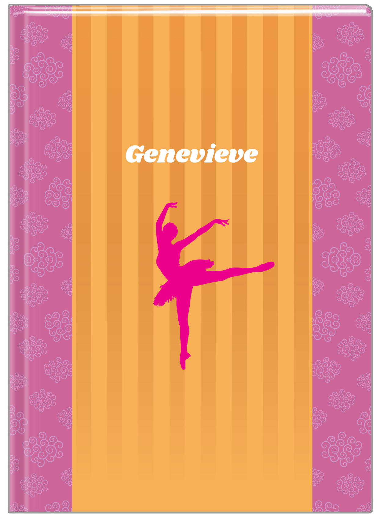 Personalized Ballerina Journal X - Silhouette III - Front View
