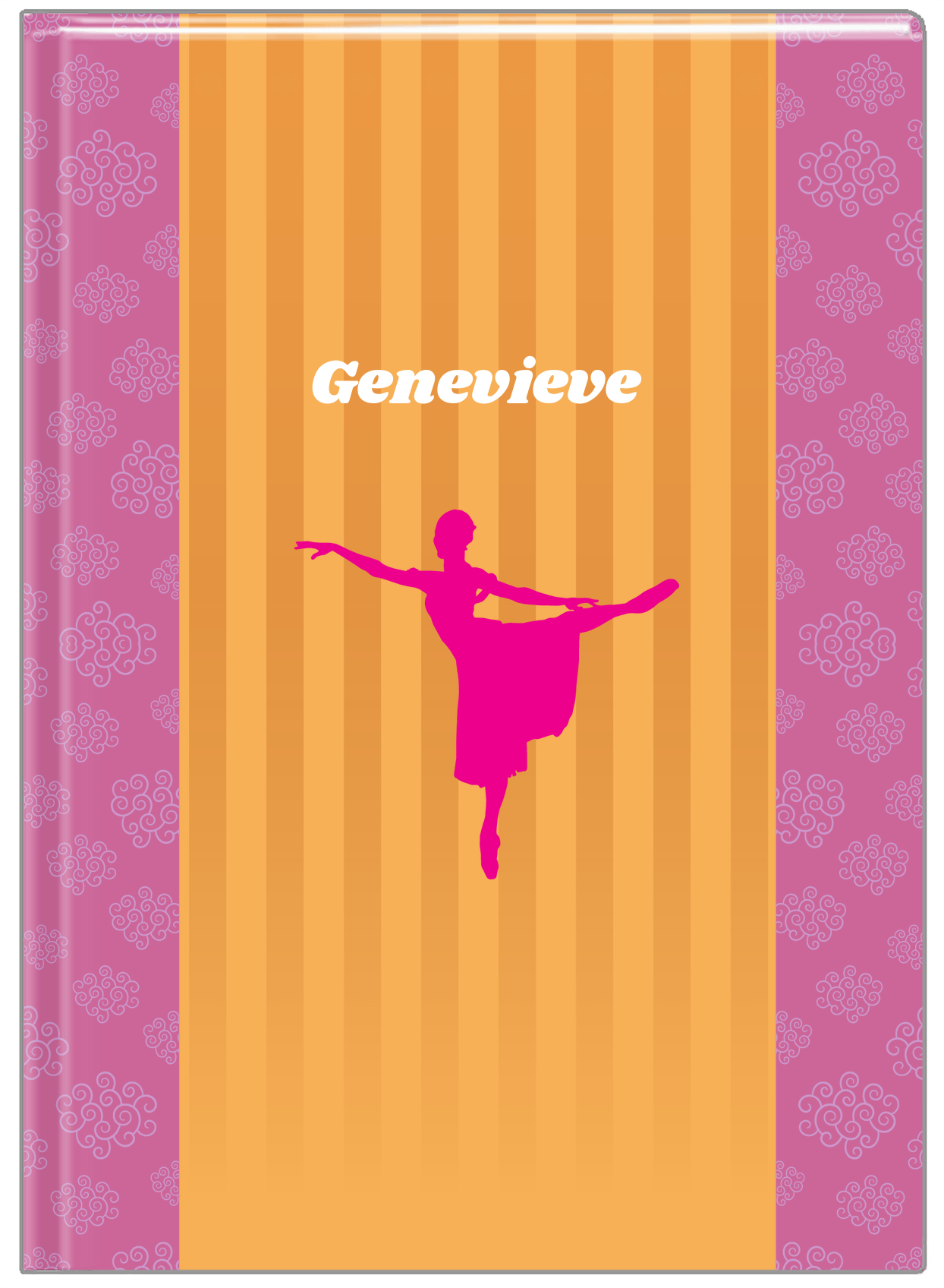 Personalized Ballerina Journal X - Silhouette V - Front View