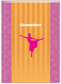Thumbnail for Personalized Ballerina Journal X - Silhouette V - Front View