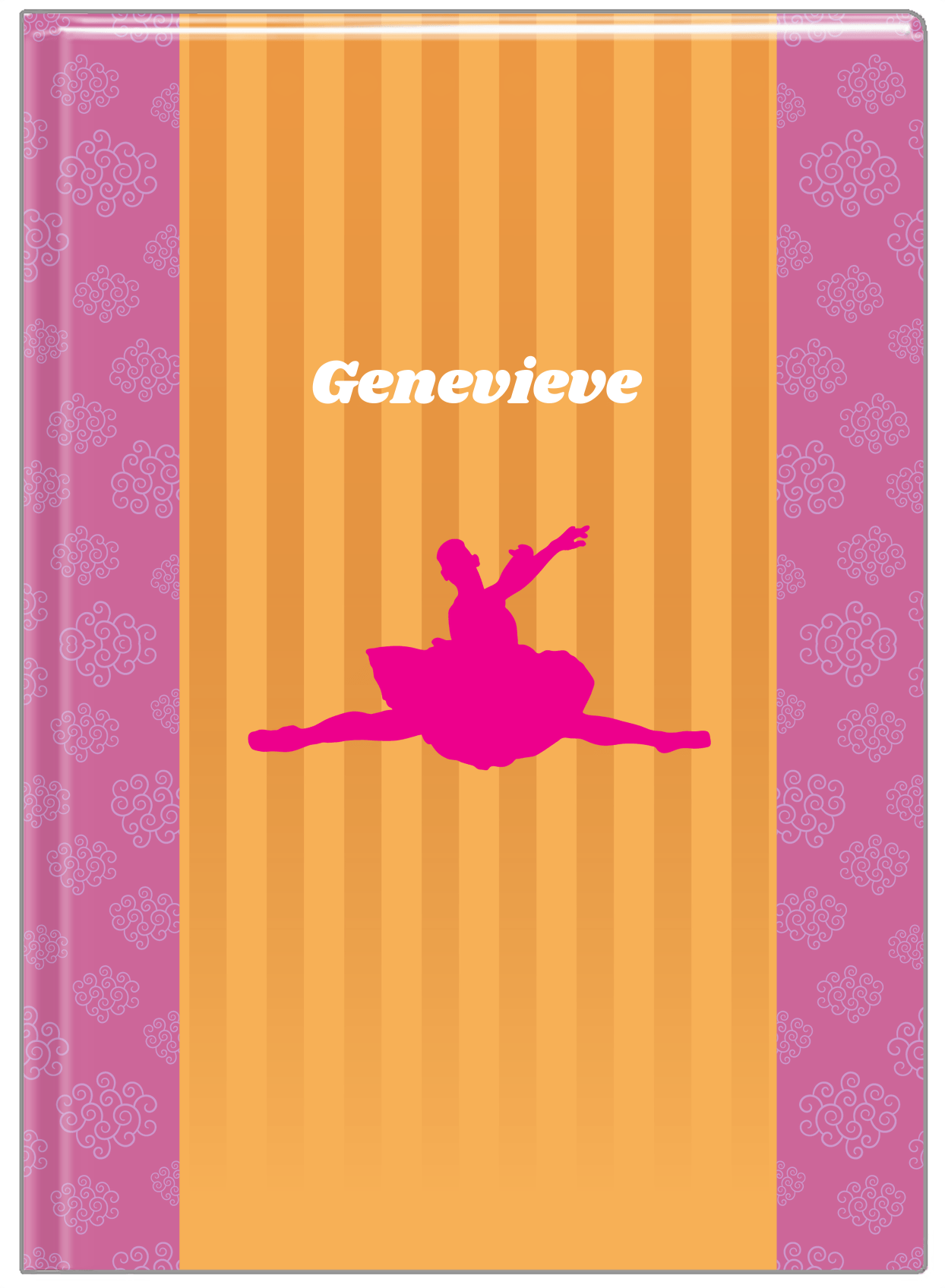 Personalized Ballerina Journal X - Silhouette VI - Front View