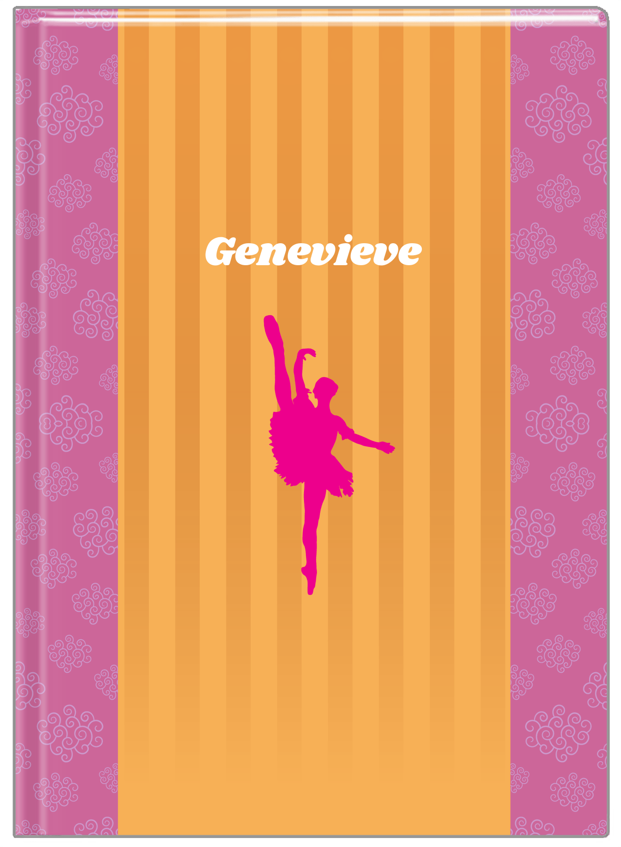 Personalized Ballerina Journal X - Silhouette IX - Front View