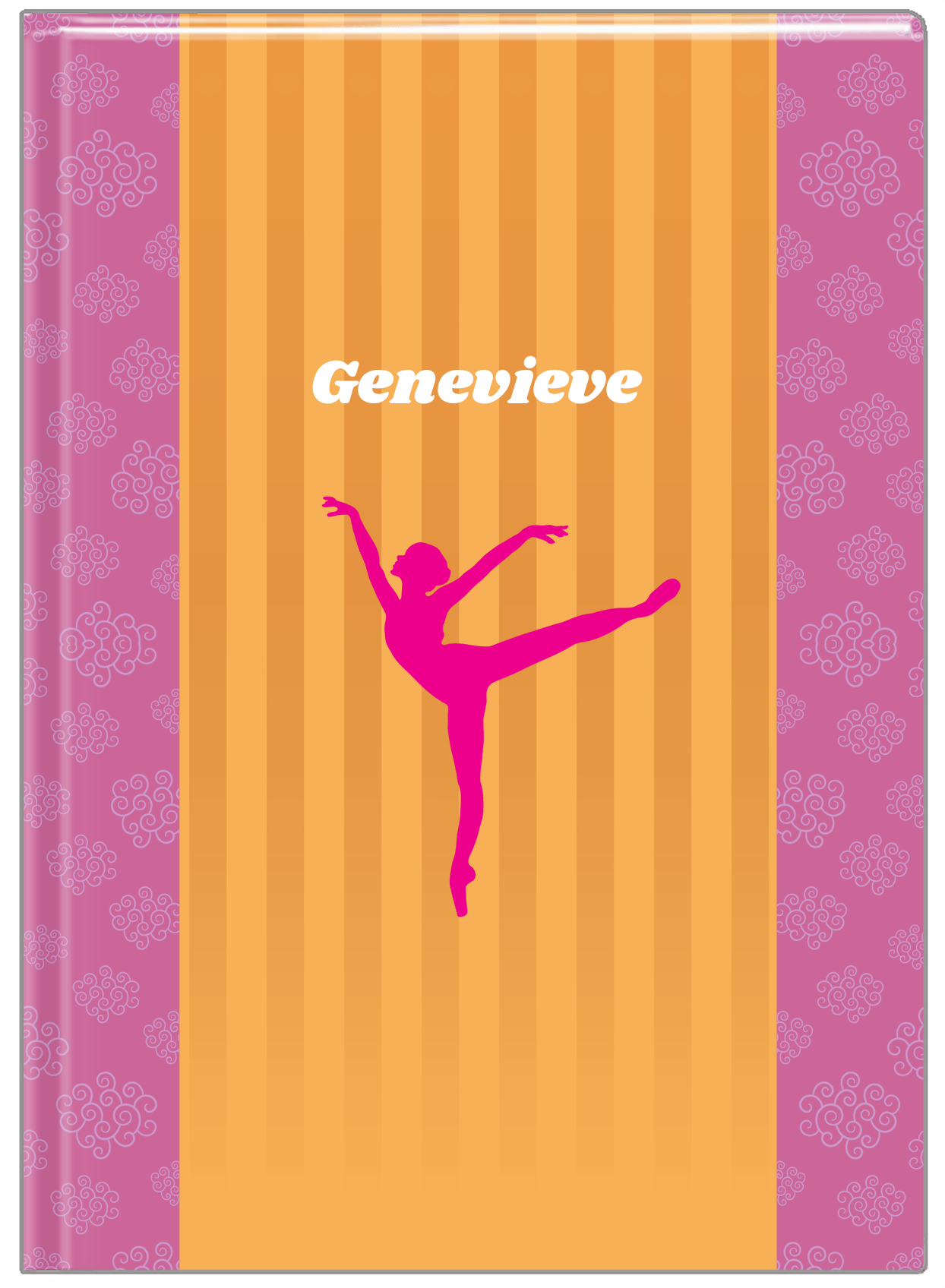 Personalized Ballerina Journal X - Silhouette X - Front View