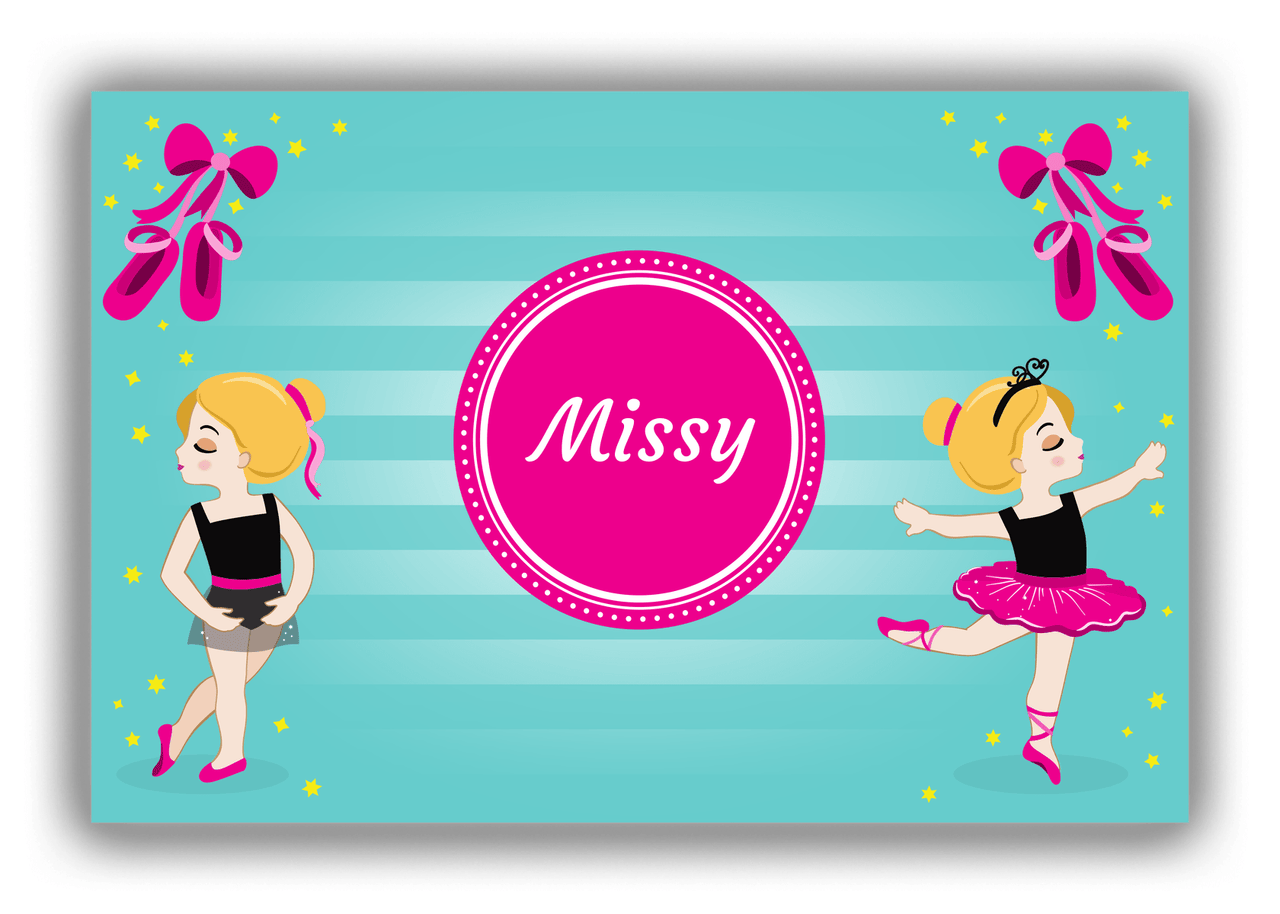 Personalized Ballerina Canvas Wrap & Photo Print IV - Pointe Shoes - Blonde Ballerina - Front View