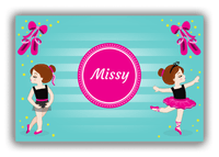 Thumbnail for Personalized Ballerina Canvas Wrap & Photo Print IV - Pointe Shoes - Brunette Ballerina - Front View